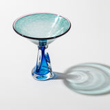Aqua-Blue Martini Glass