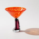 Orange-Brown Martini Glass