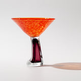 Orange-Brown Martini Glass