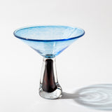Blue-Brown Martini Glass
