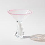 White-Pink Martini Glass